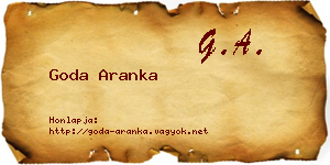 Goda Aranka névjegykártya